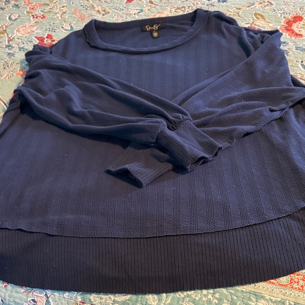 Jessica Simpson Deep Blue Long Sleeve Tee